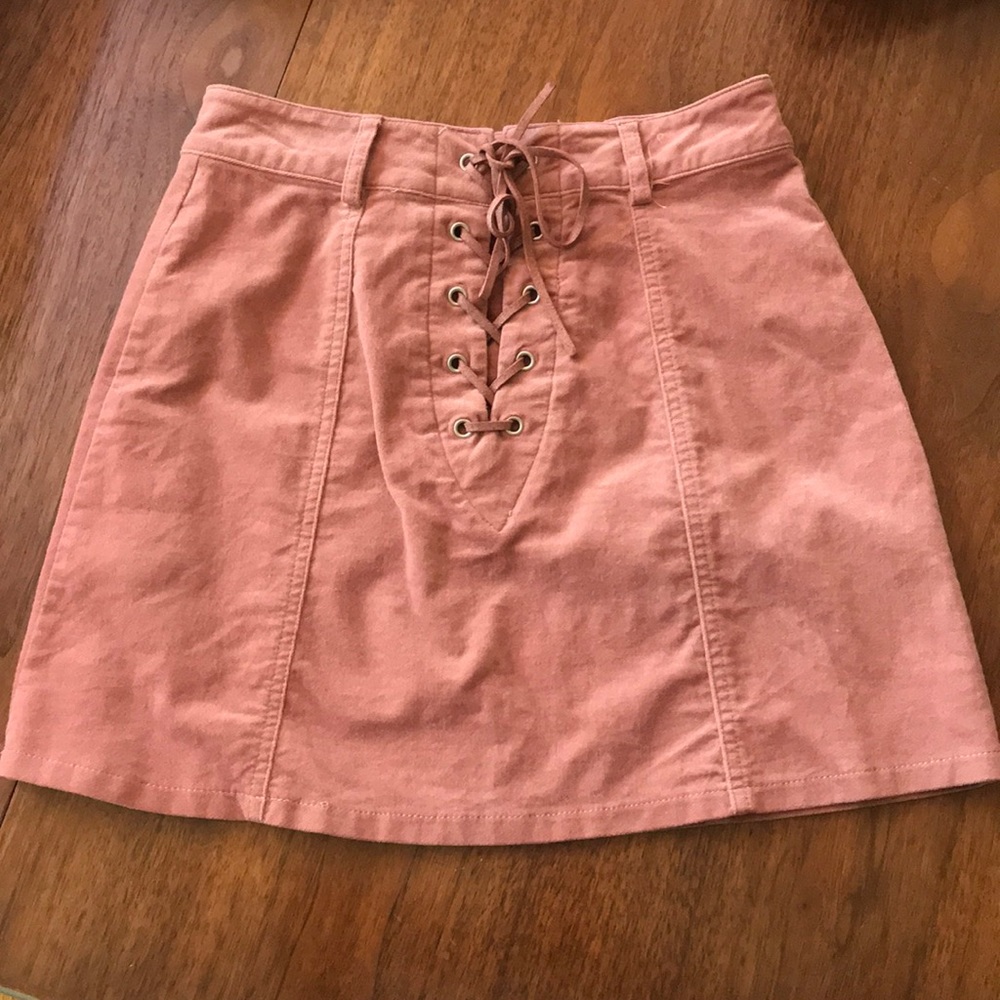 Forever 21 lace up mini skirt